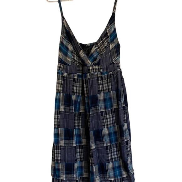 Faded Glory Women’s Blue Plaid Sundress Cotton Casual Dress Size 12 - Picture 4 of 5